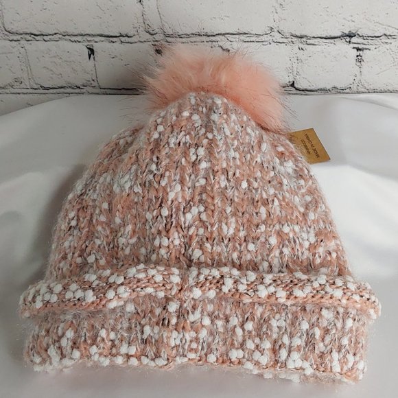 'C.C BEANIE' FLEECE~LINED POM-POM BEANIE ROSEA - Picture 4 of 16